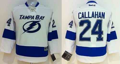 Lightning #24 Ryan Callahan White Road Women's Stitched NHL Jersey