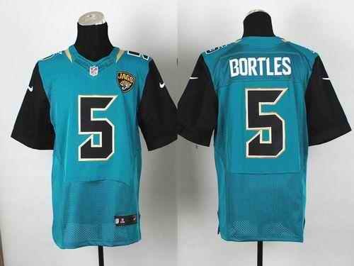 Nike Jaguars #5 Blake Bortles Teal Green Team Color Men's Stitched NFL Elite Jersey