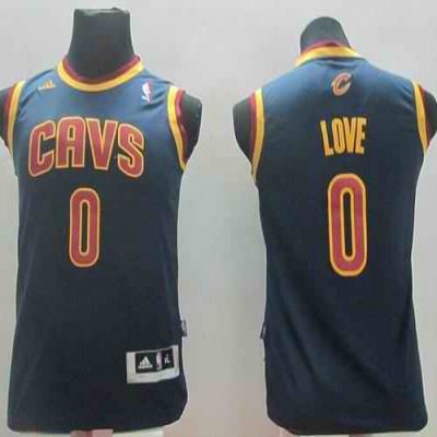 Revolution 30 Cavaliers #0 Kevin Love Navy Blue Stitched Youth NBA Jersey