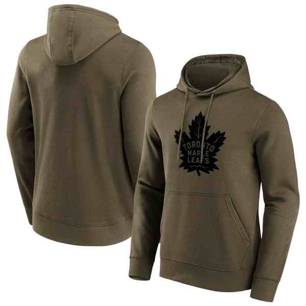 Men's Toronto Maple Leafs Khaki Iconic Preferred Logo Graphic Hoodie