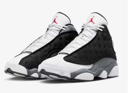 Men's Running Weapon Air Jordan 13 Black/Gray/White Shoes 057