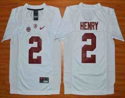 Crimson Tide #2 Derrick Henry White Stitched Youth NCAA Jersey