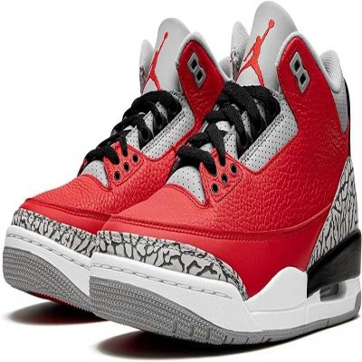 Women's Running weapon Air Jordan 3 Red shoes 005