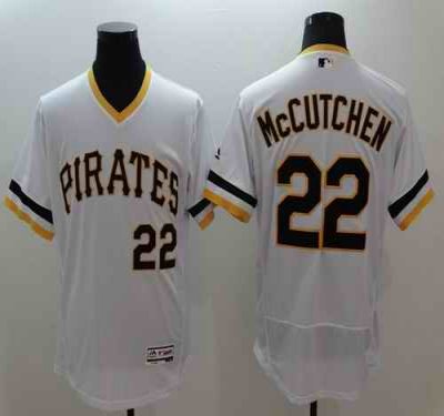 Pirates #22 Andrew McCutchen White Flexbase Authentic Collection Cooperstown Stitched MLB Jersey