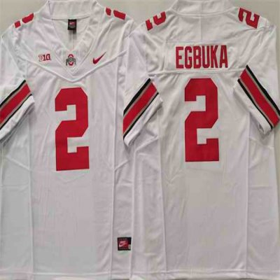 Men's Ohio State Buckeyes #2 Emeka Egbuka White F.U.S.E. Limited Stitched Jersey