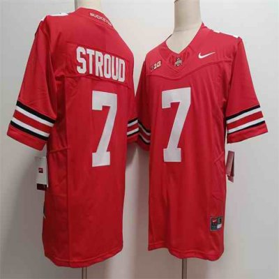 Men's Ohio State Buckeyes #7 C.J. Stroud Red F.U.S.E. Limited Stitched Jersey