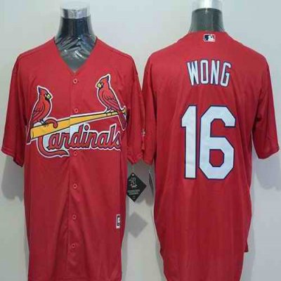 Cardinals #16 Kolten Wong Red New Cool Base Stitched MLB Jersey