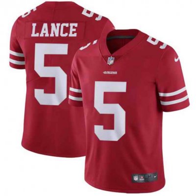 Youth San Francisco 49ers #5 Trey Lance Red Vapor Untouchable Limited Stitched Jersey