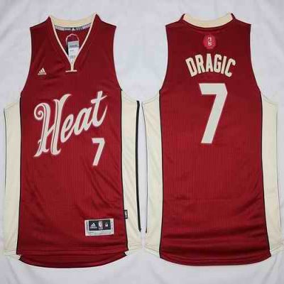 Heat #7 Goran Dragic Red 2015-2016 Christmas Day Stitched NBA Jersey