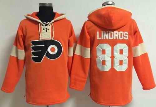 Philadelphia Flyers #88 Eric Lindros Orange Pullover NHL Hoodie