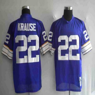 Mitchell&Ness Vikings #22 Paul Krause Purple Stitched Throwback NFL Jersey