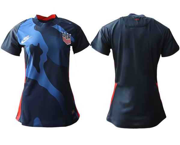 Women's USA Blank Away Soccer Country Jersey