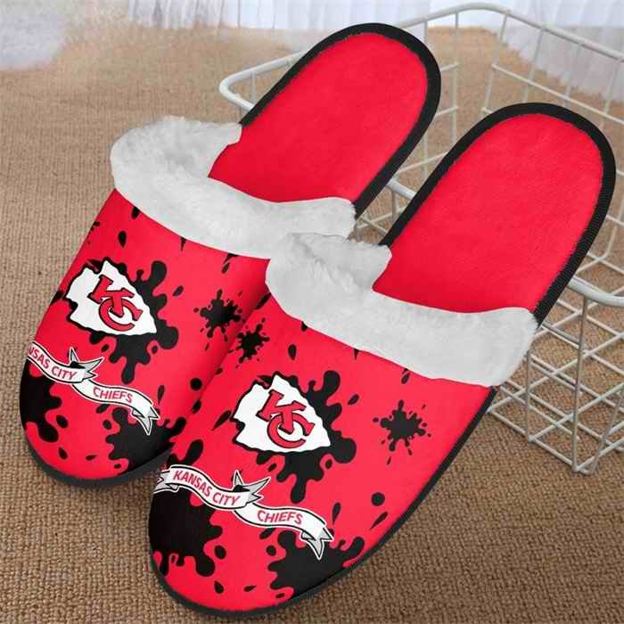 Men's Kansas City Chiefs Team Logo Staycation Slippers/Shoes(Pls check description for details) 001