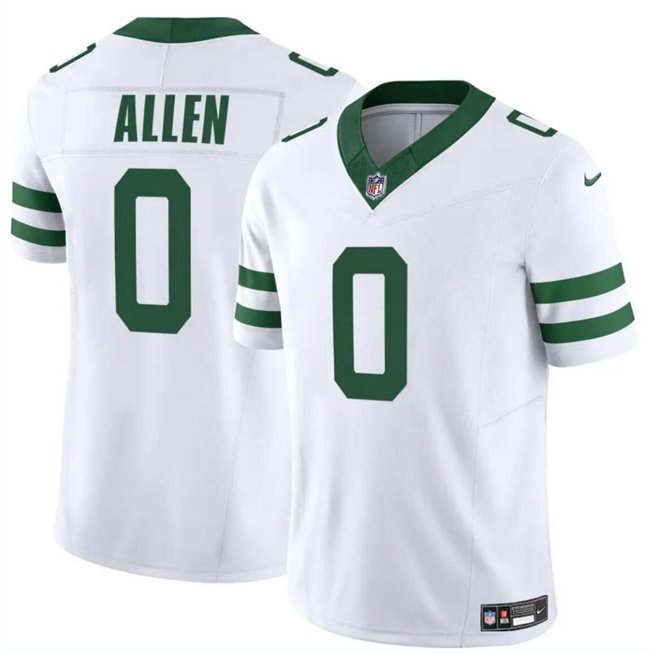 Youth New York Jets #0 Braelon Allen White 2024 F.U.S.E. Vapor Limited Stitched Jersey