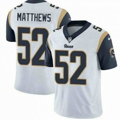 Men's Los Angeles Rams #52 Clay Matthews White Vapor Untouchable Limited Stitched