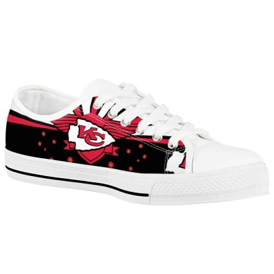 Women's Kansas City Chiefs Low Top Canvas Sneakers 011