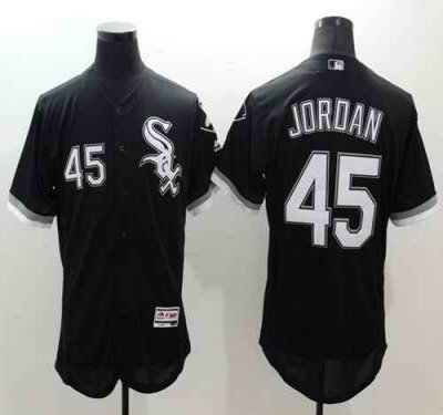 White Sox #45 Michael Jordan Black Flexbase Authentic Collection Stitched MLB Jersey