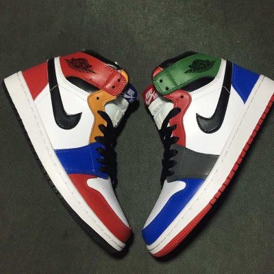 Running weapon Cheap Air Jordan 1 Rainbow Shoes Retro Men