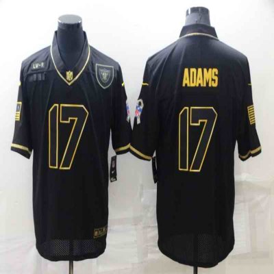 Men's Las Vegas Raiders #17 Davante Adams Black/Gold Salute To Service Limited Stitched Jersey