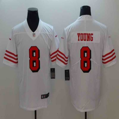 Men's San Francisco 49ers #8 Steve Young White Vapor Untouchable Player Limited Stitched NFL Jersey