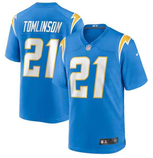 Men's Los Angeles Chargers #21 LaDainian Tomlinson Blue Stitched Game Jersey