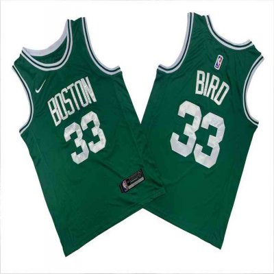 Men's Boston Celtics #33 Larry Bird Green Stitched Basketball Jersey