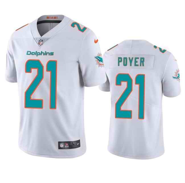 Youth Miami Dolphins #21 Jordan Poyer White Vapor Limited Stitched Football Jersey