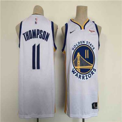 Men's Golden State Warriors #11 Klay Thompson White  Stitched Basletball Jersey