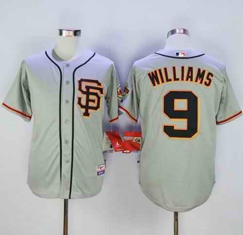 Giants #9 Matt Williams Grey Cool Base Road 2 Stitched MLB Jersey