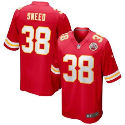 Men's Kansas City Chiefs #38 L'Jarius Sneed Red Stitched Game Jersey