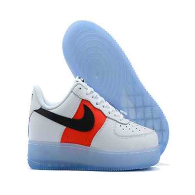 Men's Air Force 1 White/Orange Shoes 092