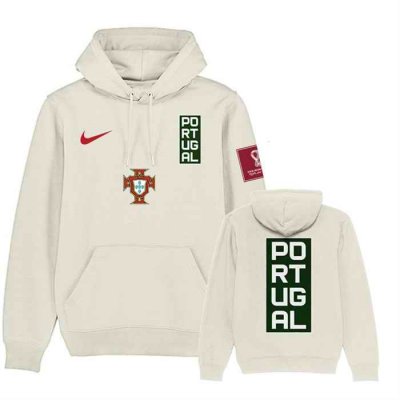 Men's Portugal White 2022 FIFA World Cup Soccer Hoodie