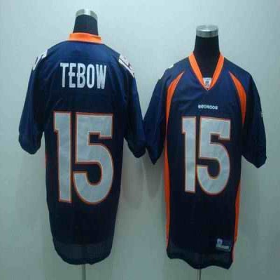 Broncos #15 Tim Tebow Blue Stitched Youth NFL Jersey