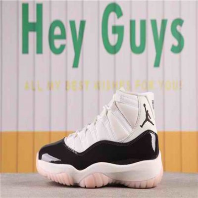 Women's Running weapon Air Jordan 11 Black/White Shoes 017