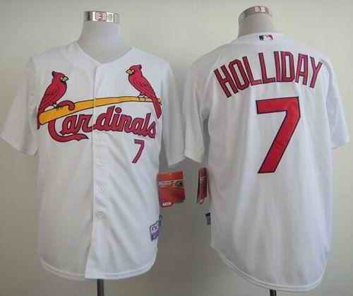 Cardinals #7 Matt Holliday Stitched White MLB Jersey