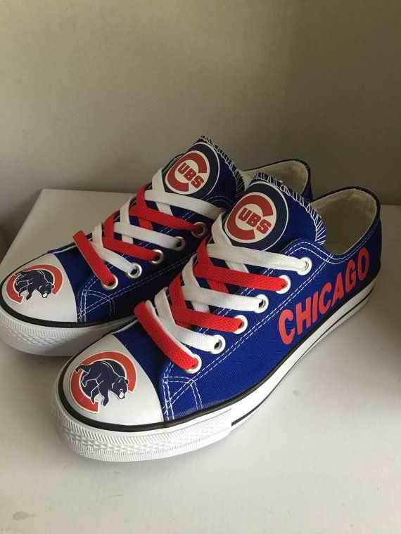 Women's Chicago Cubs Repeat Print Low Top Sneakers 008