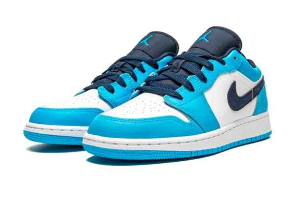 Men's Running Weapon Air Jordan 1 Blue/White Shoes 0703