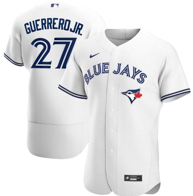 Men's Toronto Blue Jays #27 Vladimir Guerrero Jr. White Flex Base Stitched Jersey