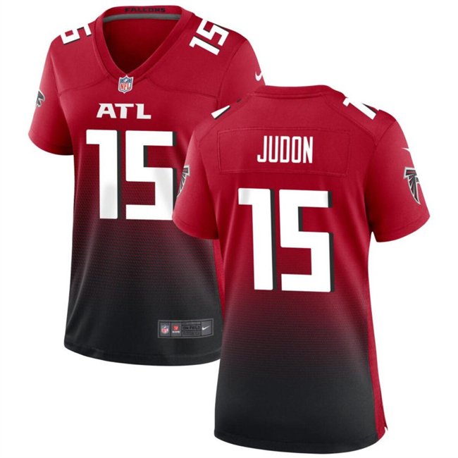 Women's Atlanta Falcons #15 Matthew Judon Red/Black Stitched Jersey(Run Small)