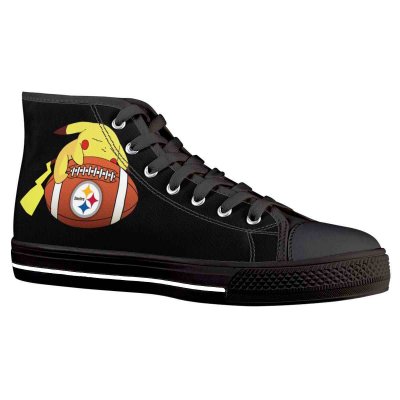 Women's Pittsburgh Steelers High Top Canvas Sneakers 008