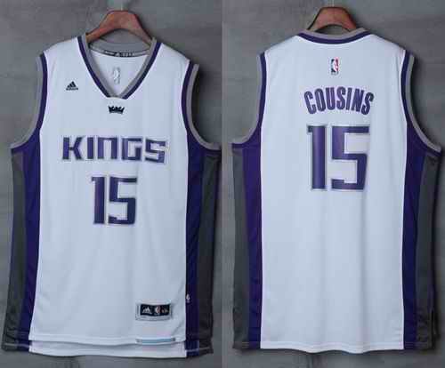 Kings #15 DeMarcus Cousins White New Stitched NBA Jersey