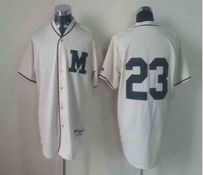 Brewers #23 Rickie Weeks Cream 1913 Turn Back The Clock Stitched MLB Jersey