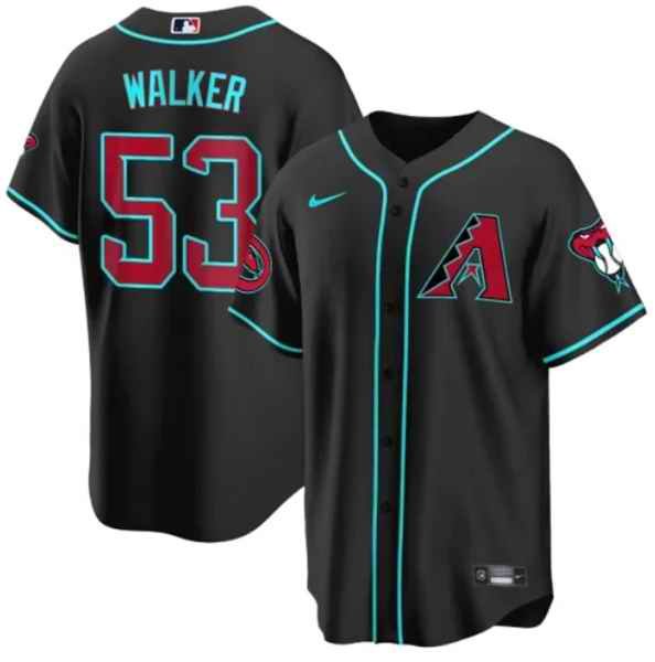 Men's Arizona Diamondbacks #53 Christian Walker 2023/24 Black Cool Base Stitched Baseball Jersey