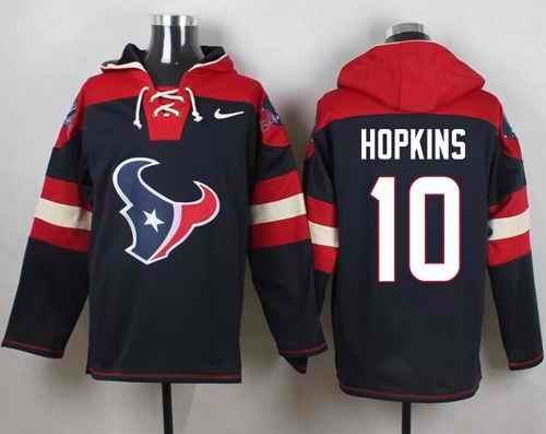 Nike Texans #10 DeAndre Hopkins Navy Blue Player Pullover NFL Hoodie