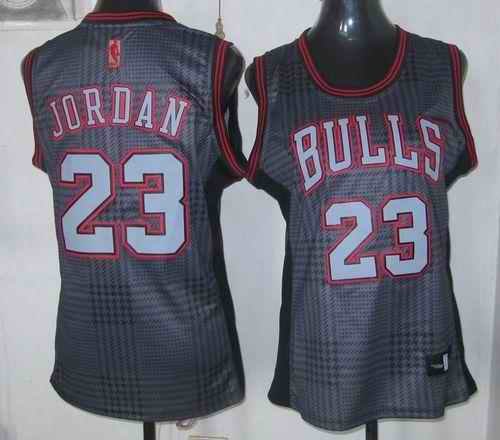 Bulls #23 Michael Jordan Black Women's Rhythm Fashion Stitched NBA Jersey