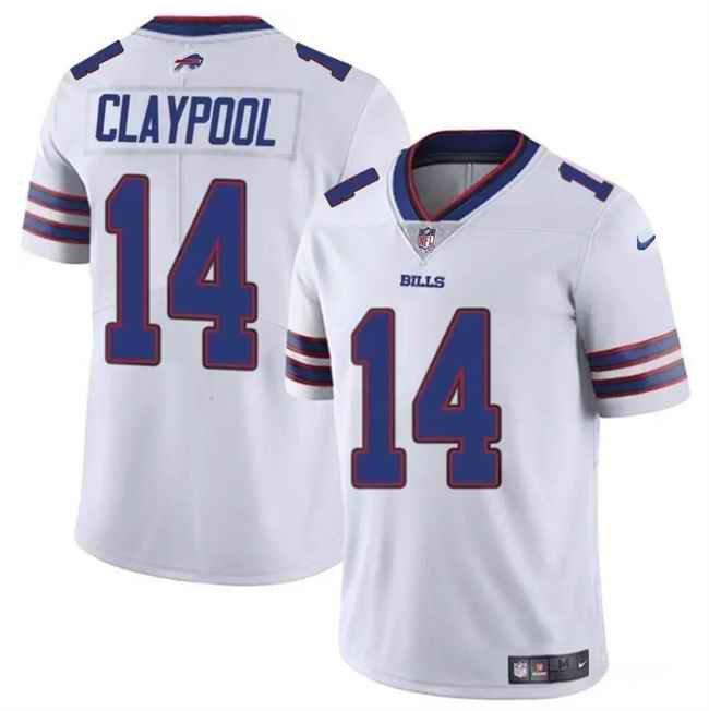 Men's Buffalo Bills #14 Chase Claypool White 2024 Vapor Untouchable Limited Stitched Football Jersey