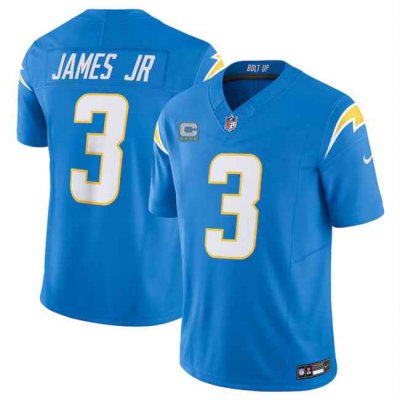 Men's Los Angeles Chargers #3 Derwin James Jr. Blue 2024 F.U.S.E. With 4-Star C Patch  Vapor Untouchable Limited Stitched Jersey