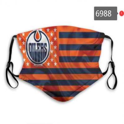 Edmonton Oilers Face Mask 6988 Filter Pm2.5 (Pls check description for details)