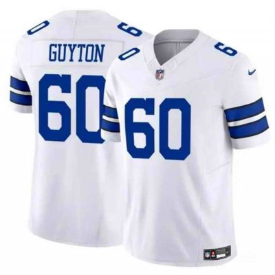 Youth Dallas Cowboys #60 Tyler Guyton White 2024 F.U.S.E Draft Vapor Untouchable Limited Stitched Football Jersey