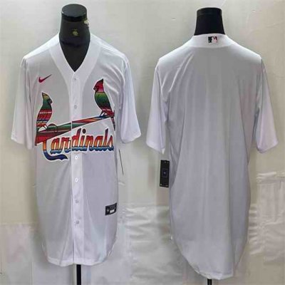 Men's St. Louis Cardinals Blank White Cool Base Stitched Jersey